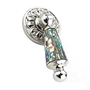 Precious Inlays - 1 3/8" Pendant Pull - Imperial Shell/ Polished Nickel