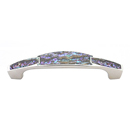 Precious Inlays - 4" Cabinet Pull - Imperial Shell/ Polished Nickel