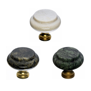Marble Knobs - Brass Base