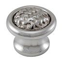 Cestino - Small Weave Knob - Polished Silver