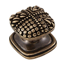 Medici - Small Rounded Square Knob - Antique Brass