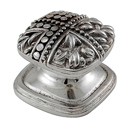 Medici - Small Rounded Square Knob - Polished Silver