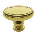 4915 - Baldwin - 1.5" Oval Cabinet Knob - Polished Brass