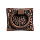 86040 - Arts & Crafts - Hammered Ring Pull - Oil Rubbed Bronze
