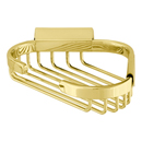 Harrington Brass Works - Corner Soap Basket - Perma Brass