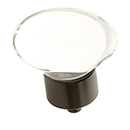 60 - City Lights - 1.75" Oval Glass Knob - Oil Rubbed Bronze