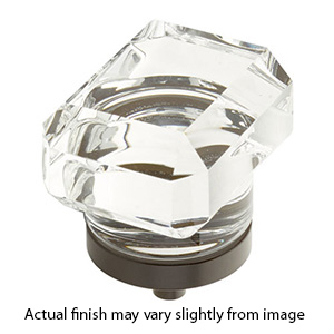 52 - City Lights - 1.75" Rectangular Glass Knob - Oil Rubbed Bronze