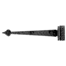 RI9BQ - 6.5" Heart Strap Hinge - Rough Iron