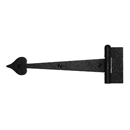 9" Heart Strap Hinge - Surface or Half-surface Mounting - Rough Iron