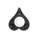 RMKBP - Heart Door Bell Button - Rough Iron