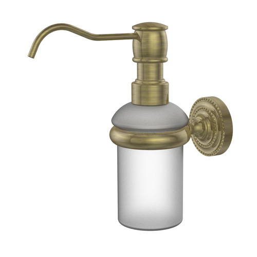 Dotted Wall Mounted Soap Dispenser Antique Brass
