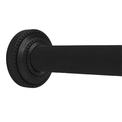 Dotted Flat Black Shower Rod