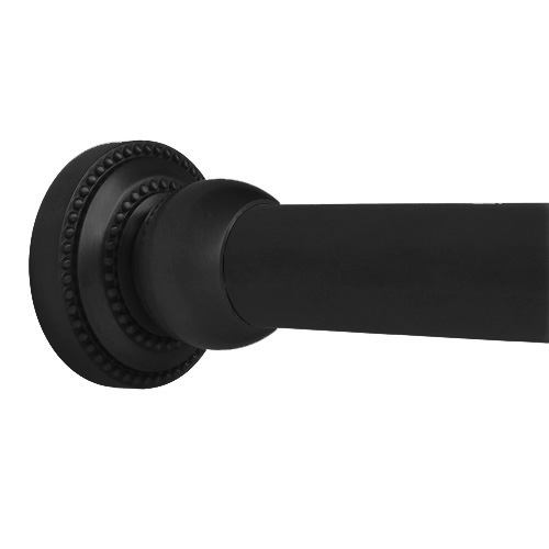 36" Shower Rod Deluxe Dotted Matte Black