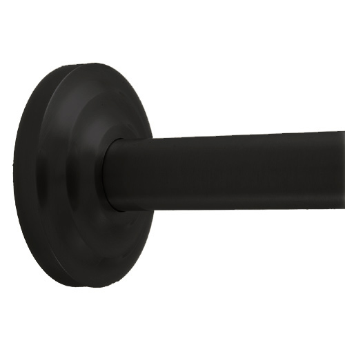 Traditional Flat Black Shower Rod