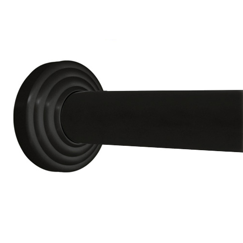 Waverly Flat Black Shower Rod