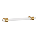 A860-6 SB - Acrylic Contemporary - 6" Cabinet Pull - Satin Brass