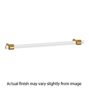 D860-12 SB - Acrylic Contemporary - 12" Cabinet Pull - Satin Brass