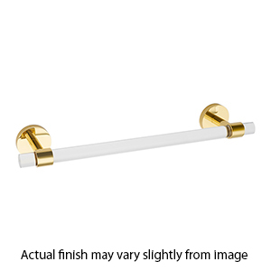 A7220-12 PB/NL - Acrylic Contemporary - 12" Towel Bar - Unlacquered Brass