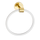 A7240 PB - Acrylic Contemporary - Towel Ring - Polished Brass
