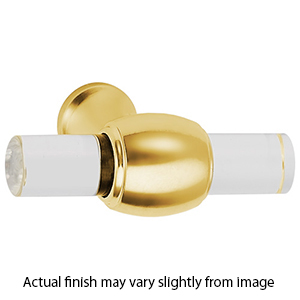 A870-45 PB/NL - Acrylic Royale - 1.75" Cabinet Knob - Unlacquered Brass