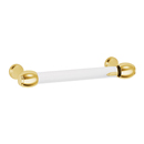 A870-3 PB/NL - Acrylic Royale - 3" Cabinet Pull - Unlacquered Brass