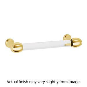 A870-4 PB/NL - Acrylic Royale - 4" Cabinet Pull - Unlacquered Brass