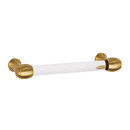 A870-3 SB - Acrylic Royale - 3" Cabinet Pull - Satin Brass