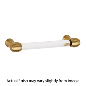 A870-35 SB - Acrylic Royale - 3.5" Cabinet Pull - Satin Brass