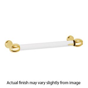 A870-6 PB/NL - Acrylic Royale - 6" Cabinet Pull - Unlacquered Brass