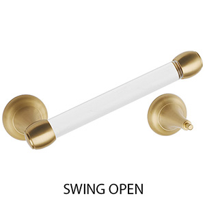 A7362 SB - Acrylic Royale - Swing Tissue Holder - Satin Brass