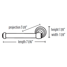 A7366 PN - Acrylic Royale - SP Tissue Holder - Polished Nickel