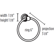 A7340 PN - Acrylic Royale - Towel Ring - Polished Nickel