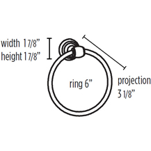 A7340 PC - Acrylic Royale - Towel Ring - Polished Chrome