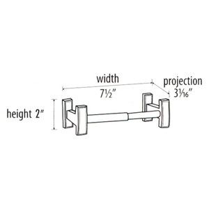 A7560 PB/NL - Arch - Tissue Holder - Unlacquered Brass