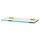 A7550-18 PB/NL - Arch - 18" Glass Shelf - Unlacquered Brass