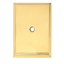 A610-14 PB - 1-7/8" x 1-1/4" Rectangular Backplate - Polished Brass