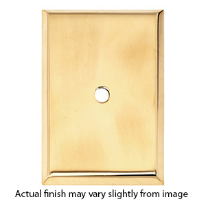 A610-45 PB/NL - 2-5/8" x 1-3/4" Rectangular Backplate - Unlacquered Brass