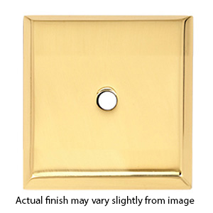 A611-14 PB - 1-1/4" Square Backplate - Polished Brass
