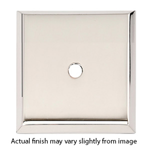 A611-14 PN - 1-1/4" Square Backplate - Polished Nickel