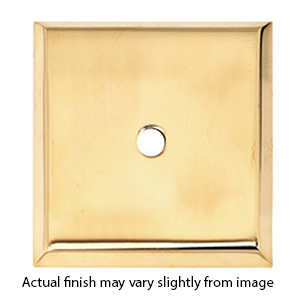 A611-14 PB/NL - 1-1/4" Square Backplate - Unlacquered Brass