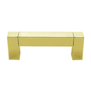 A420-3 PB/NL - Block - 3" Cabinet Pull - Unlacquered Brass