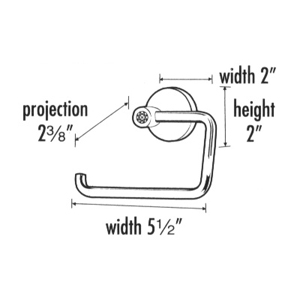 C8366 SB - Crystal Contemporary I - Euro Tissue Holder - Satin Brass