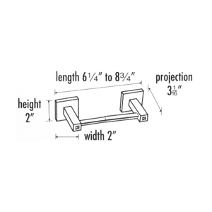 C8460 SB - Crystal Contemporary II - Tissue Holder - Satin Brass