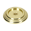 A616-14 - Charlie's - 1.25" Knob Backplate - Unlacquered Brass