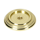 A616-38 - Charlie's - 1.5" Knob Backplate - Polished Brass