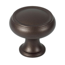 A626-14 - Charlie's - 1.25" Round Knob - Chocolate Bronze