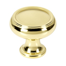 A626-14 - Charlie's - 1.25" Round Knob - Unlacquered Brass