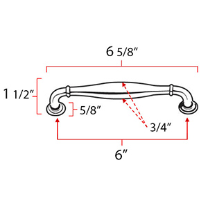 A726-6 - Charlie's - 6" Cabinet Pull - Matte Black