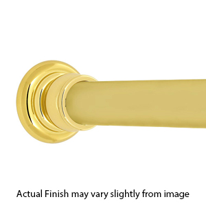 48" Shower Rod - Charlie's - Unlacquered Brass