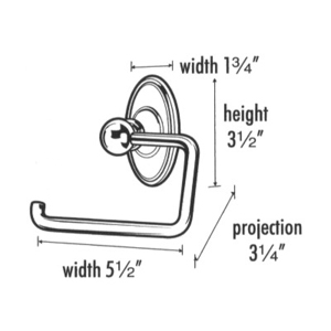 A8066 PN - Classic Traditional - Euro Tissue Holder - Polished Nickel